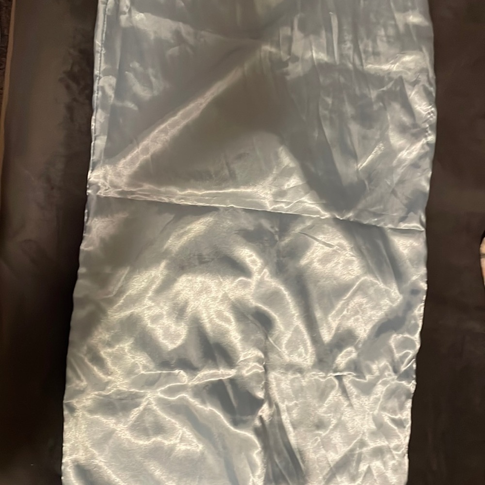 Two king sized satin pillowcases